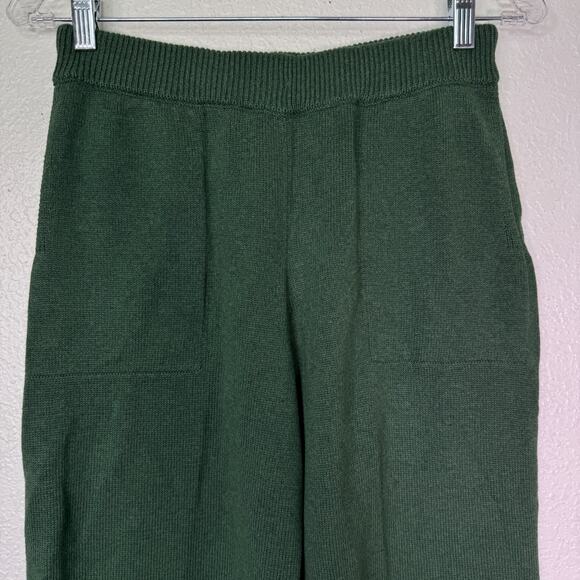 Free People Beach Solar Sweater Set Womens Small Cardigan Pant Lounge Pine Green - Picture 7 of 16
